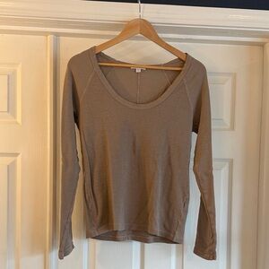 James Perse Taupe Long Sleeve Tee